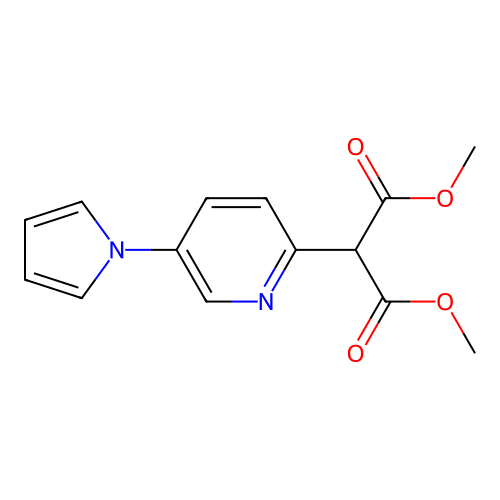 dimethyl 2-[5-(1H-pyrrol-1-yl)-2-pyridinyl]malonate structure