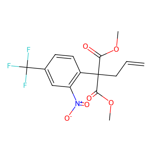 Dimethyl 2-allyl-2-[2-nitro-4-(trifluoromethyl)phenyl]malonate structure