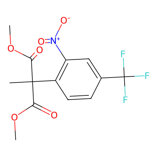 Dimethyl 2-methyl-2-[2-nitro-4-(trifluoromethyl)phenyl]malonate structure