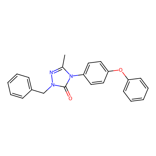 2-Benzyl-5-methyl-4-(4-phenoxyphenyl)-1,2,4-triazol-3-one structure