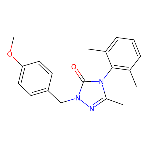 4-(2,6-Dimethylphenyl)-2-[(4-methoxyphenyl)methyl]-5-methyl-1,2,4-triazol-3-one structure