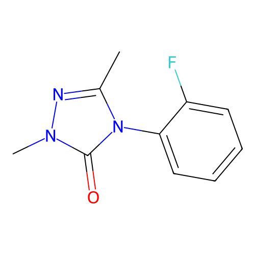 4-(2-fluorophenyl)-2,5-dimethyl-2,4-dihydro-3H-1,2,4-triazol-3-one structure
