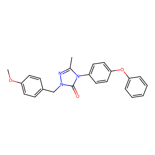 2-[(4-Methoxyphenyl)methyl]-5-methyl-4-(4-phenoxyphenyl)-1,2,4-triazol-3-one structure