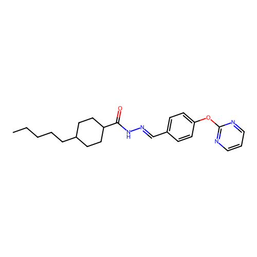 4-pentyl-N'-{(E)-[4-(2-pyrimidinyloxy)phenyl]methylidene}cyclohexanecarbohydrazide structure
