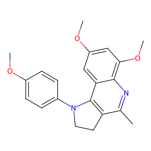 6,8-dimethoxy-1-(4-methoxyphenyl)-4-methyl-2,3-dihydro-1H-pyrrolo[3,2-c]quinoline structure
