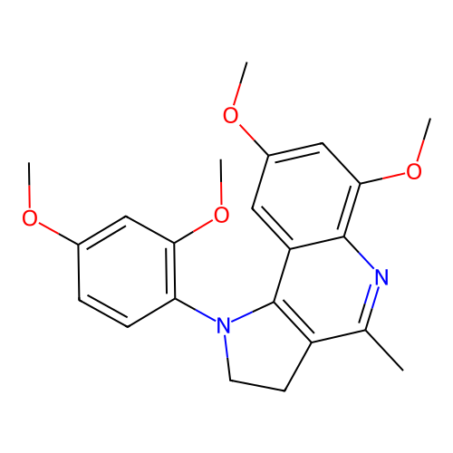 1-(2,4-dimethoxyphenyl)-6,8-dimethoxy-4-methyl-2,3-dihydro-1H-pyrrolo[3,2-c]quinoline structure