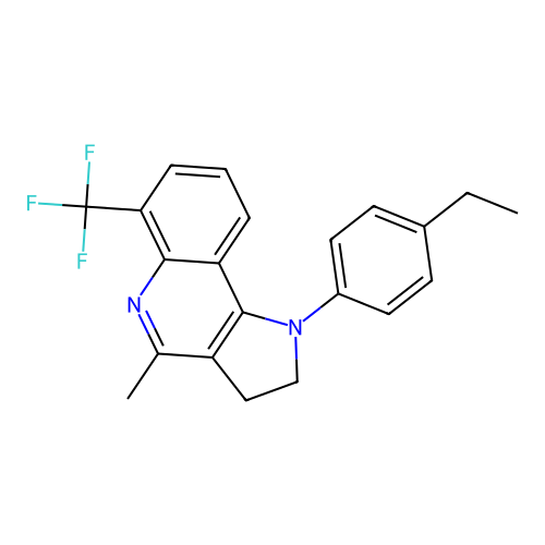 1-(4-ethylphenyl)-4-methyl-6-(trifluoromethyl)-2,3-dihydro-1H-pyrrolo[3,2-c]quinoline structure