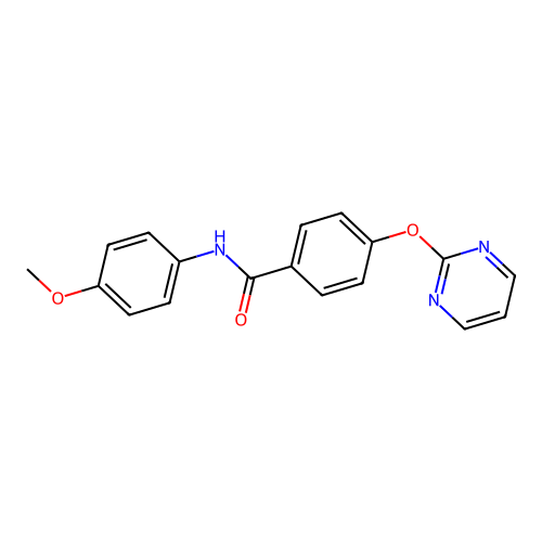 N-(4-methoxyphenyl)-4-(2-pyrimidinyloxy)benzenecarboxamide structure