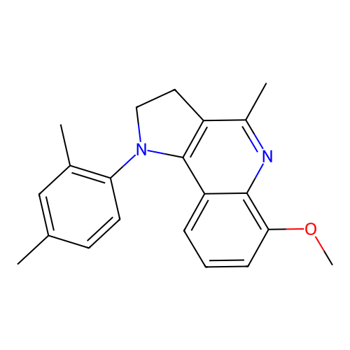 1-(2,4-dimethylphenyl)-6-methoxy-4-methyl-2,3-dihydro-1H-pyrrolo[3,2-c]quinoline structure