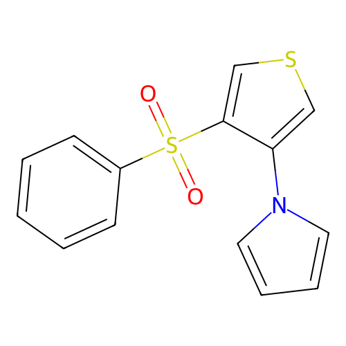1-[4-(phenylsulfonyl)-3-thienyl]-1H-pyrrole structure