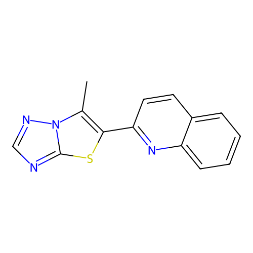2-(6-Methyl[1,3]thiazolo[3,2-b][1,2,4]triazol-5-yl)quinoline structure