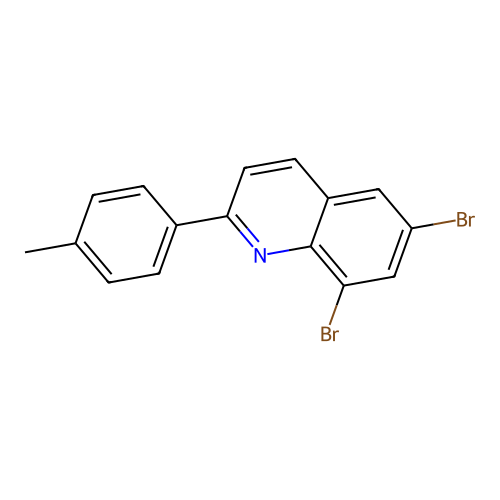 Quinoline, 6,8-dibromo-2-(4-methylphenyl)- structure