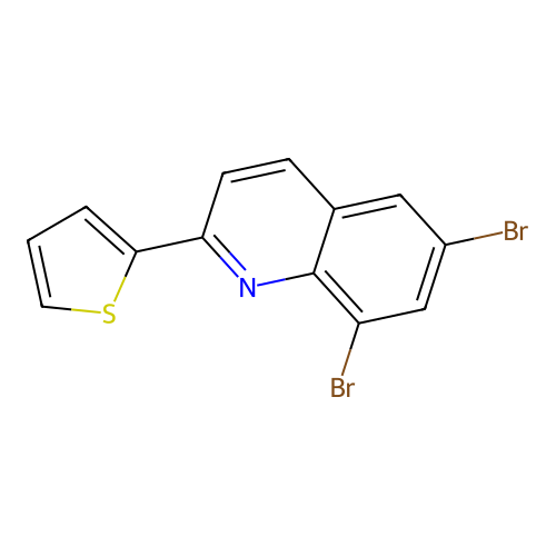 6,8-Dibromo-2-thiophen-2-ylquinoline structure