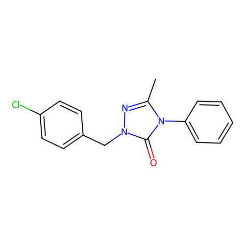 2-(4-chlorobenzyl)-5-methyl-4-phenyl-2,4-dihydro-3H-1,2,4-triazol-3-one structure