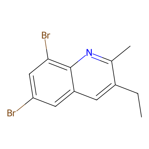 6,8-Dibromo-3-ethyl-2-methylquinoline structure