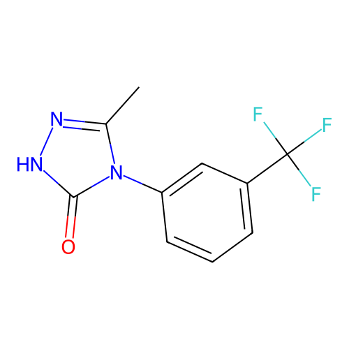 5-methyl-4-[3-(trifluoromethyl)phenyl]-2,4-dihydro-3H-1,2,4-triazol-3-one structure