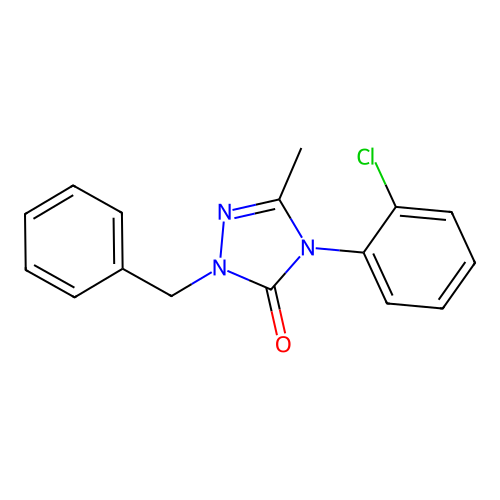 2-Benzyl-4-(2-chlorophenyl)-5-methyl-1,2,4-triazol-3-one structure