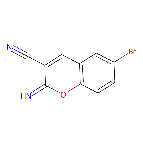 6-Bromo-3-cyano-2-iminocoumarin structure