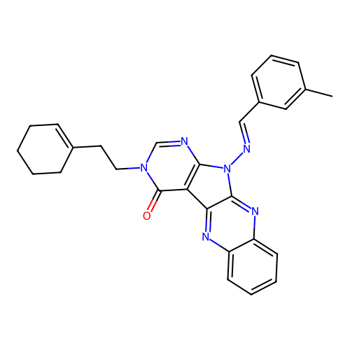 C28H26N6O structure