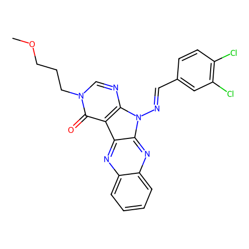 C23H18Cl2N6O2 structure