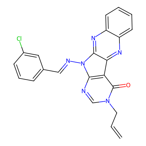 C22H15ClN6O structure