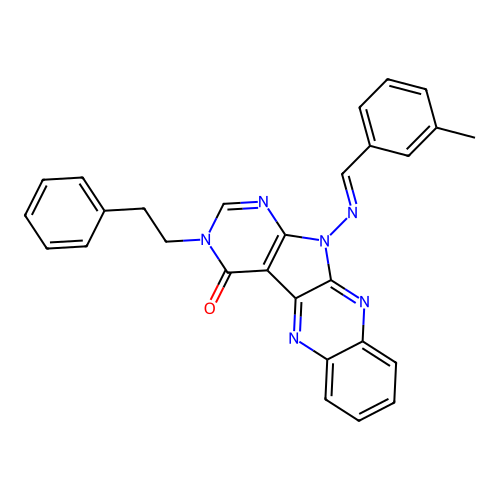 C28H22N6O structure