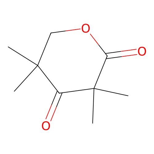 3,3,5,5-Tetramethyloxane-2,4-dione structure