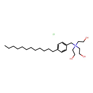 (p-Dodecylbenzyl)tris(2-hydroxyethyl)ammonium chloride structure