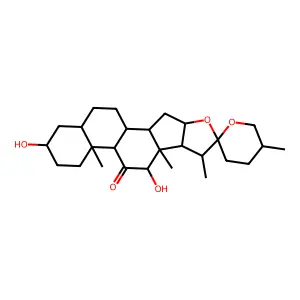 Spirostan-11-one, 3,12-dihydroxy-, (3beta,5alpha,12beta,25R)- structure