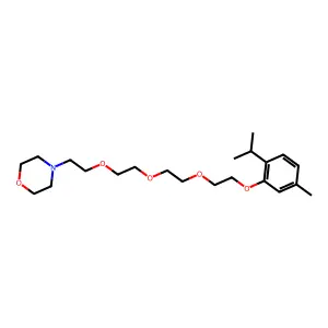 Morpholine, 4-(2-(2-(2-(2-(thymyloxy)ethoxy)ethoxy)ethoxy)ethyl)- structure