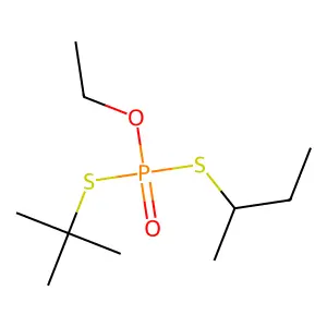 Phosphorodithioic acid, S-(1,1-dimethylethyl) O-ethyl S-(1-methylpropyl) ester structure