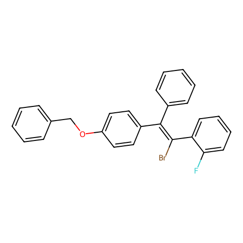 trans-1-(p-(Benzyloxy)phenyl)-2-bromo-2-(o-fluorophenyl)-1-phenylethylene structure