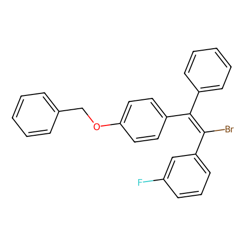 cis-1-(p-(Benzyloxy)phenyl)-2-bromo-2-(m-fluorophenyl)-1-phenylethylene structure