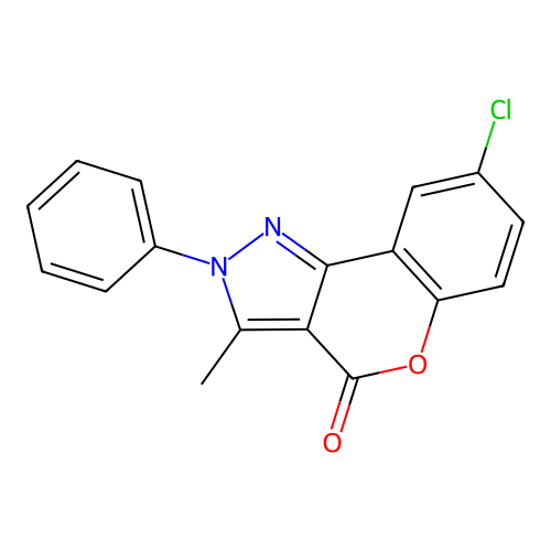 8-Chloro-3-methyl-2-phenylchromeno[4,3-c]pyrazol-4-one structure