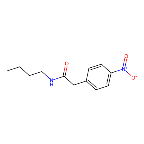 N-butyl-2-(4-nitrophenyl)acetamide structure