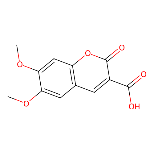 6,7-Dimethoxy-2-oxochromene-3-carboxylic acid structure