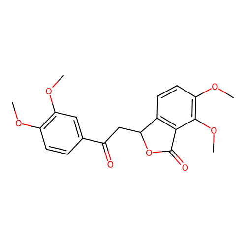 3-[2-(3,4-dimethoxyphenyl)-2-oxoethyl]-6,7-dimethoxy-3H-2-benzofuran-1-one structure