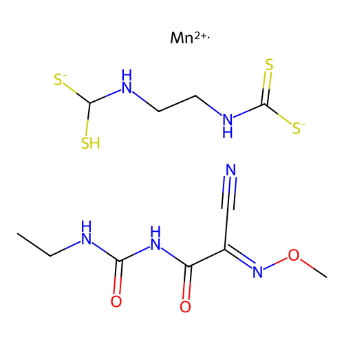 C7H10N4O3.C4H6MnN2S4 structure