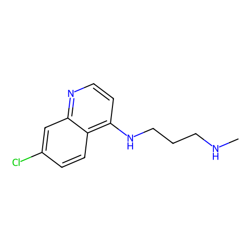 N1-(7-chloroquinolin-4-yl)-N3-methylpropane-1,3-diamine structure