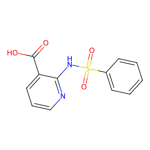 3-Pyridinecarboxylic acid, 2-[(phenylsulfonyl)amino]- structure