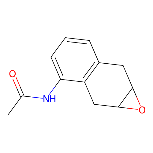 N-(1a,2,7,7a-Tetrahydronaphtho[2,3-b]oxiren-3-yl)acetamide structure