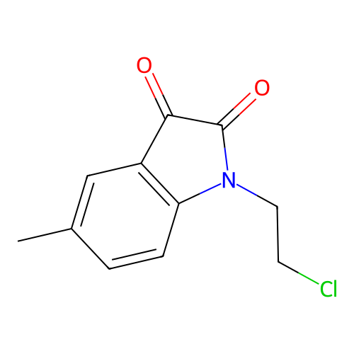 1-(2-Chloroethyl)-5-methylindoline-2,3-dione structure