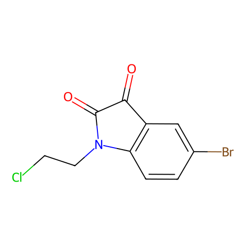 5-Bromo-1-(2-chloroethyl)indoline-2,3-dione structure