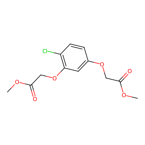 Dimethyl 2,2'-[(4-chloro-1,3-phenylene)bis(oxy)]diacetate structure