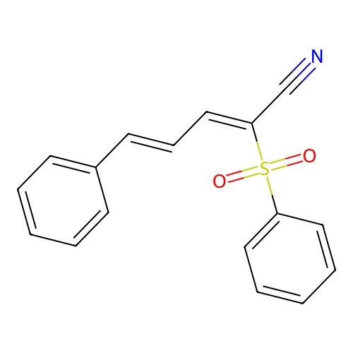 2-(Benzenesulfonyl)-5-phenylpenta-2,4-dienenitrile structure