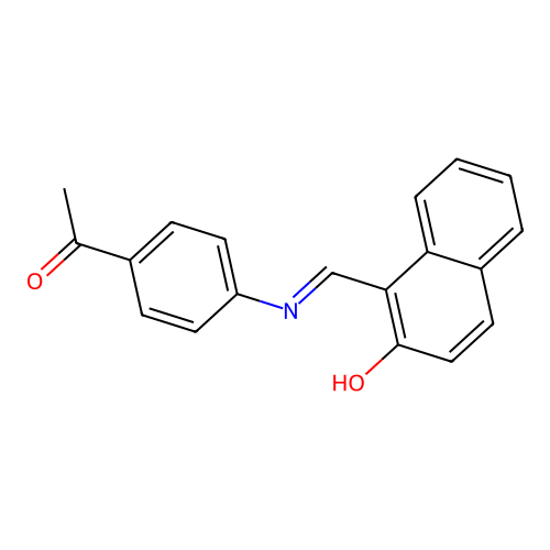 4'-(2-Hydroxy-1-naphthylmethyleneamino)acetophenone structure