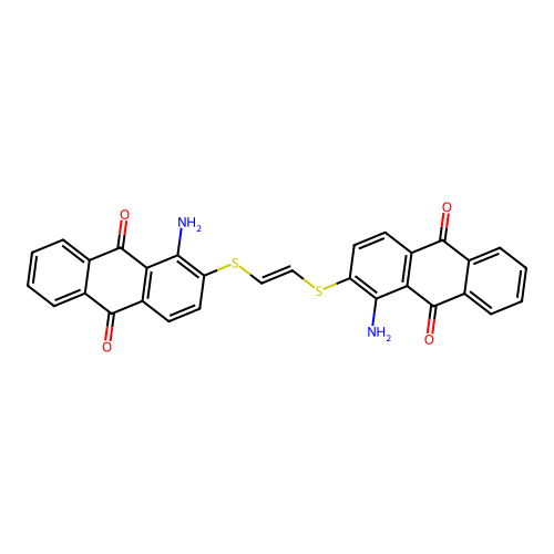 Anthraquinone, 2,2'-vinylenedithiobis[1-amino- structure