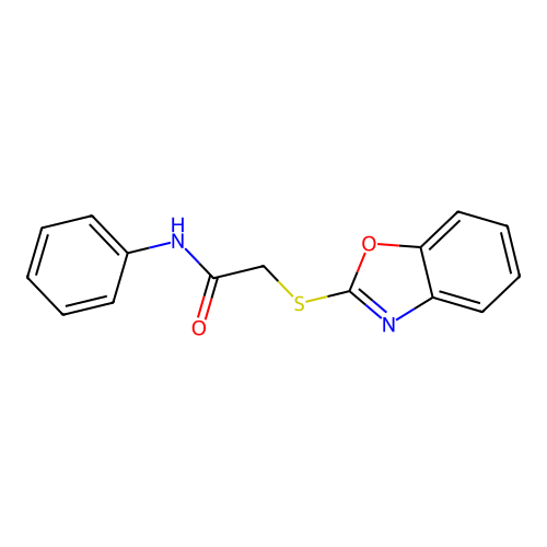 Acetamide, 2-(2-benzoxazolylthio)-N-phenyl- structure
