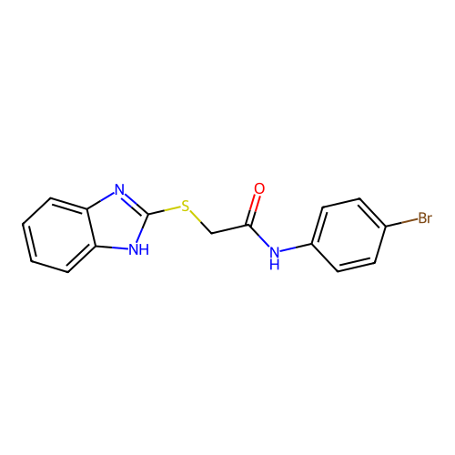 2-(1H-benzimidazol-2-ylsulfanyl)-N-(4-bromophenyl)acetamide structure