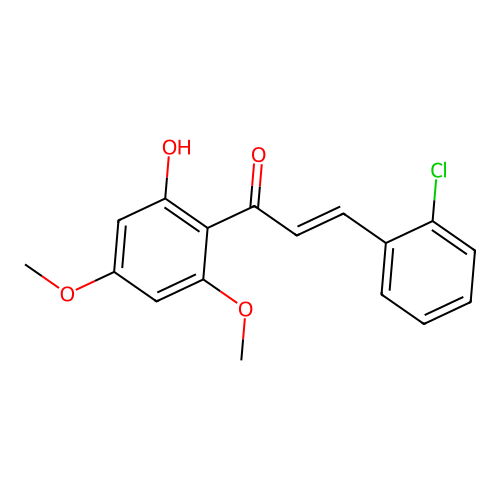 3-(2-Chlorophenyl)-1-(2-hydroxy-4,6-dimethoxyphenyl)prop-2-en-1-one structure
